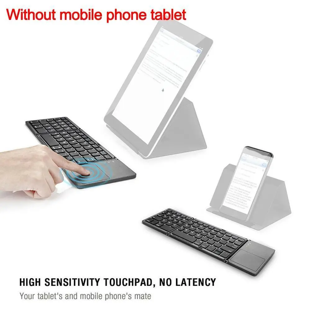 Складная мини клавиатура с Bluetooth беспроводная планшетом ipad для iOS телефона/Samsung
