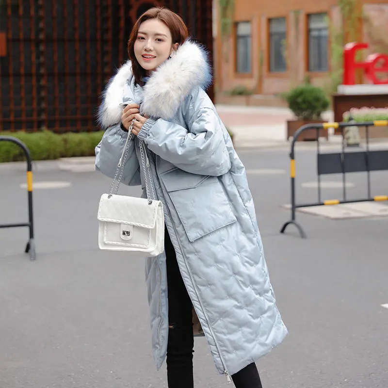 Женский пуховик с капюшоном Корейская куртка-пуховик на утином пуху модель 2020