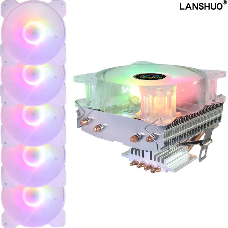 Вентилятор радиатора CPU направление вниз размещение 3/4Pin PWM RGB 90 мм кулер для 115X 775