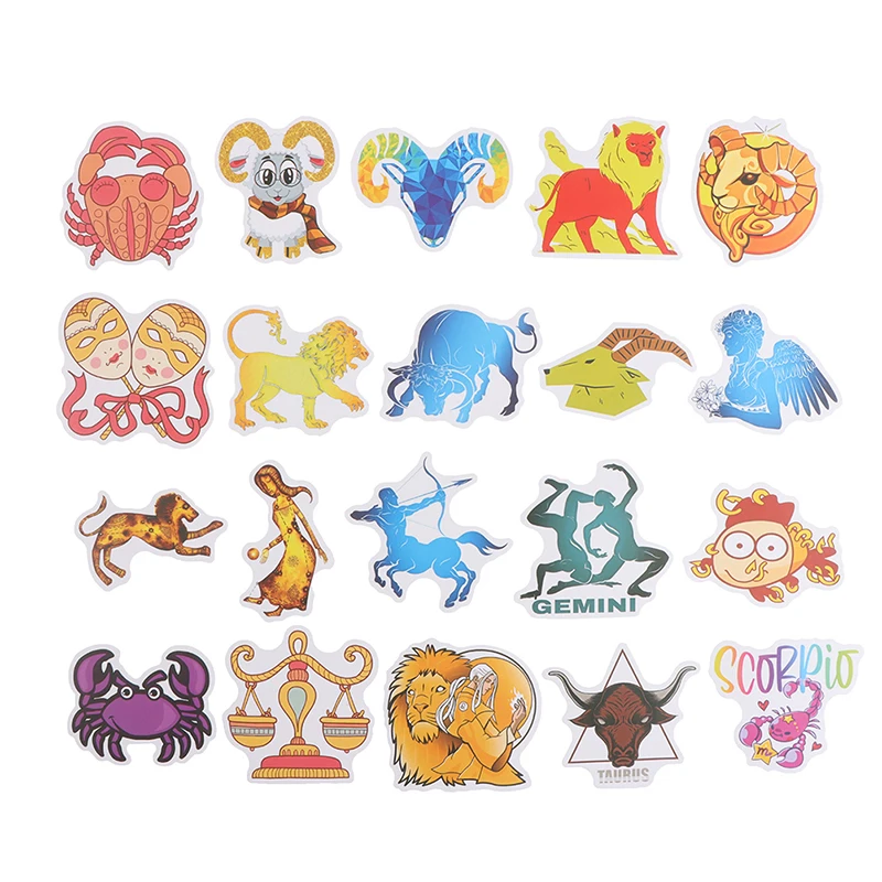

50PCS Twelve Constellations Stickers Waterproof Sticker Graffiti Decal For DIY Stationery Laptop Guitar