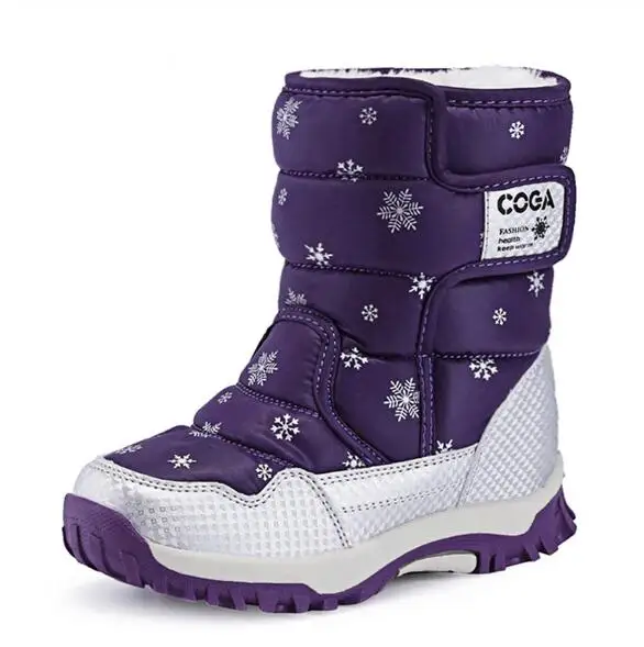 

Children Boots Boys & Girls Snow Boots Princess Hook & loop Platform Kids Winter Shoes waterproof non-slip For 3-14 Years Old