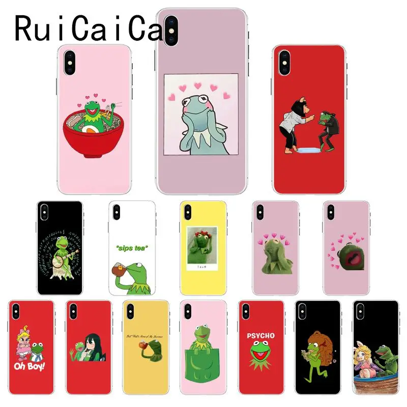Ruicaica лягушонок Кермит милый мультфильм мягкий силиконовый чехол для телефона