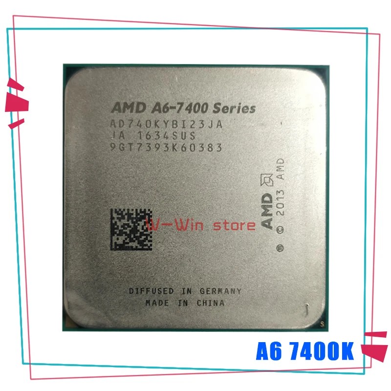 

AMD A6-Series A6 7400K A6 7400 K 3.5G Dual-Core CPU Processor 65W AD740KYBI23JA / AD740BYBI23JA Socket FM2+