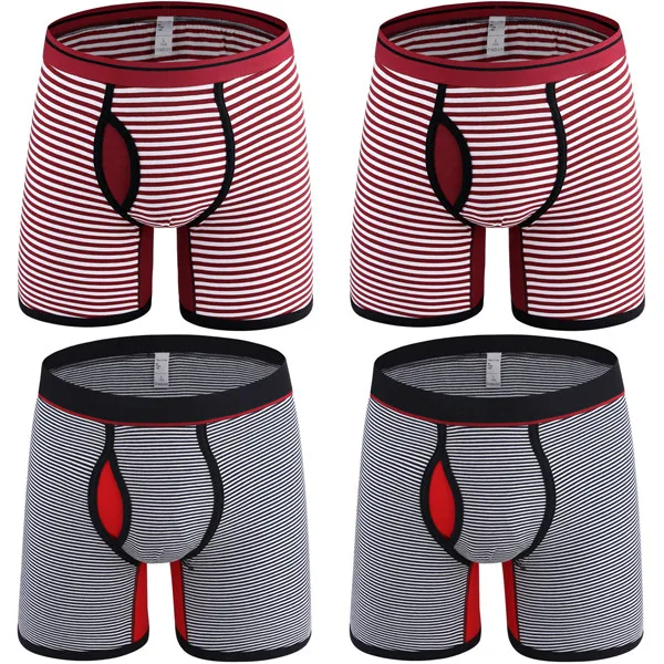 4Pcs 0710 Mix B26 4 шт./лот,, модные, нового размера плюс 6XL, толстые трусы, высокое качество, мужские большие трусы, мужские хлопковые длинные шорты-боксеры для мужчин, нижнее белье - Цвет: 4Pcs 0710 Mix B26