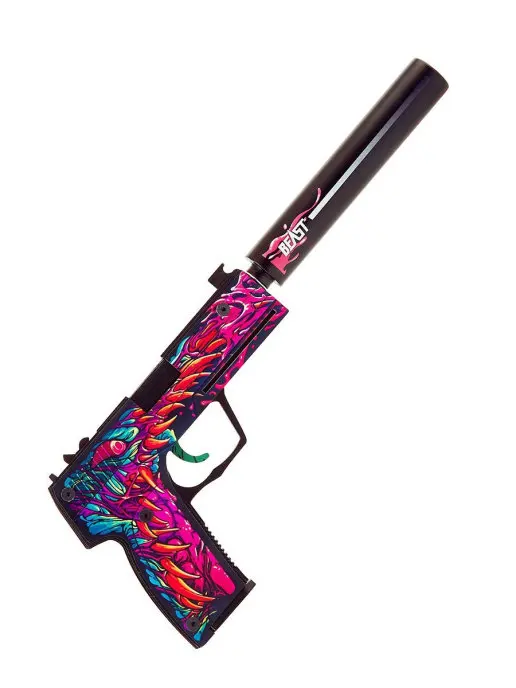 Деревянный пистолет Active ЮСП (USP S) Скоростной Зверь (резинкострел) КС ГО / CS GO