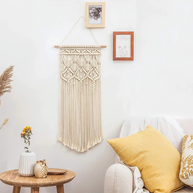 Макраме Тканые настенные Висячие Бохо шикарные гобелены ручной работы Домашний