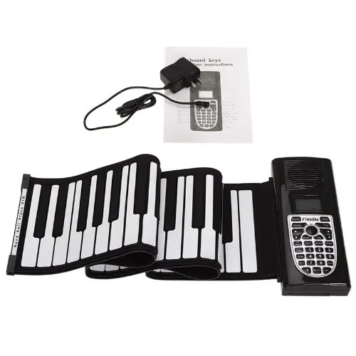 Electronic Music Keyboard Electric Organ Children Theone Roll Up Piano 88keys Folding Synthesizer Christmas Present XR50DZQ