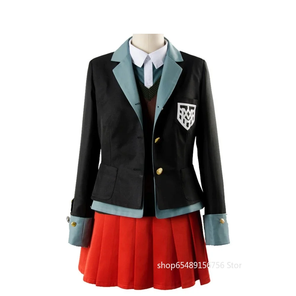 

New Danganronpa 3 Yumeno Himiko Cosplay Costume School Girl Uniform Women Outfit Halloween Skirt Suit Jacket Shirt Vest Hat Wig