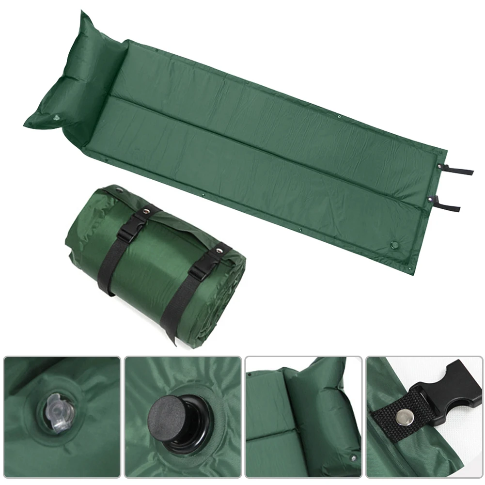 

Надувной воздушный коврик с подушкой, Автоматический Надувной водонепроницаемый влагостойкий коврик для отдыха на открытом воздухе, Поход...