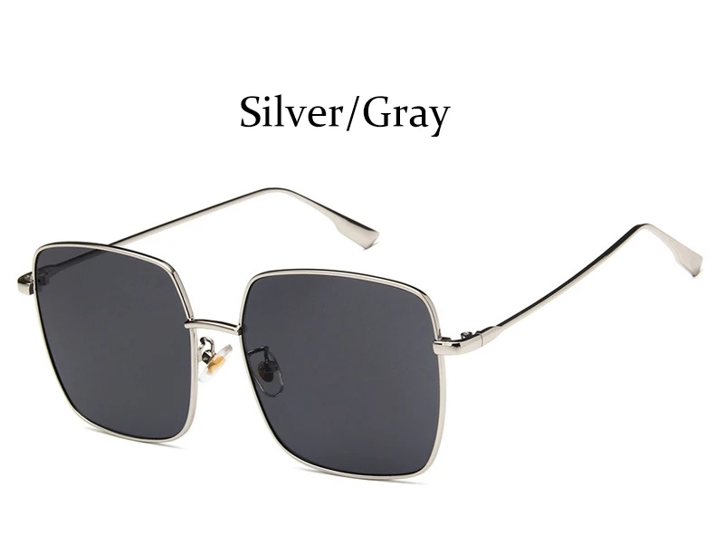 Silver Gray Новые очки Квадратные прозрачные очки Женские винтажные круглые компьютерные blueray очки Модные Ретро прозрачные женские очки - Цвет оправы: Silver Gray