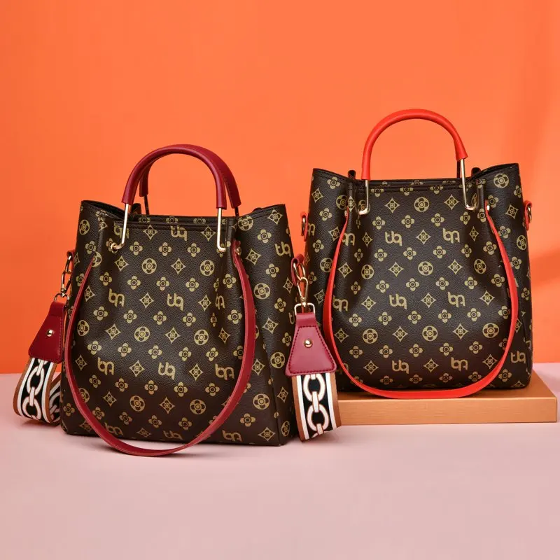 

Bags for Women 2021 New Fashion Large-capacity Bucket Bag Wild Print Ladies One-shoulder Diagonal Purses and Handbags Sac A Main