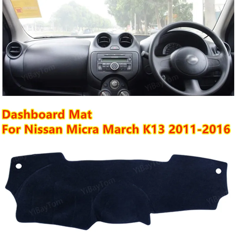 

Противоскользящий коврик для Nissan Micra March K13 2011-2016, Солнцезащитный коврик, защитный ковер, чехол для приборной панели, аксессуары