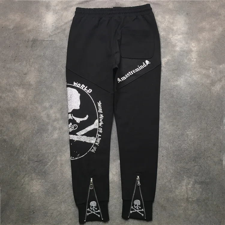 

New Novelty luxury High 19ss Mastermind Skull Monster stripe Comfortable Classic Paisley 4 white Casual Pants Sweatpants #m9