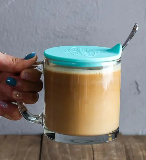 Стеклянная кружка с двойными стенками крышка для кофе маленькая милая Корейская