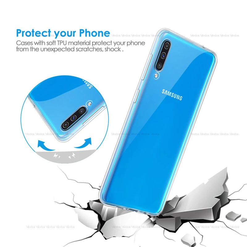 Прозрачный мягкий чехол из ТПУ для Samsung Galaxy A30 A40 A50 A60 A70 A80 M40 M30 M20 S8 S10 S9 Plus Note 10 Pro 8 9