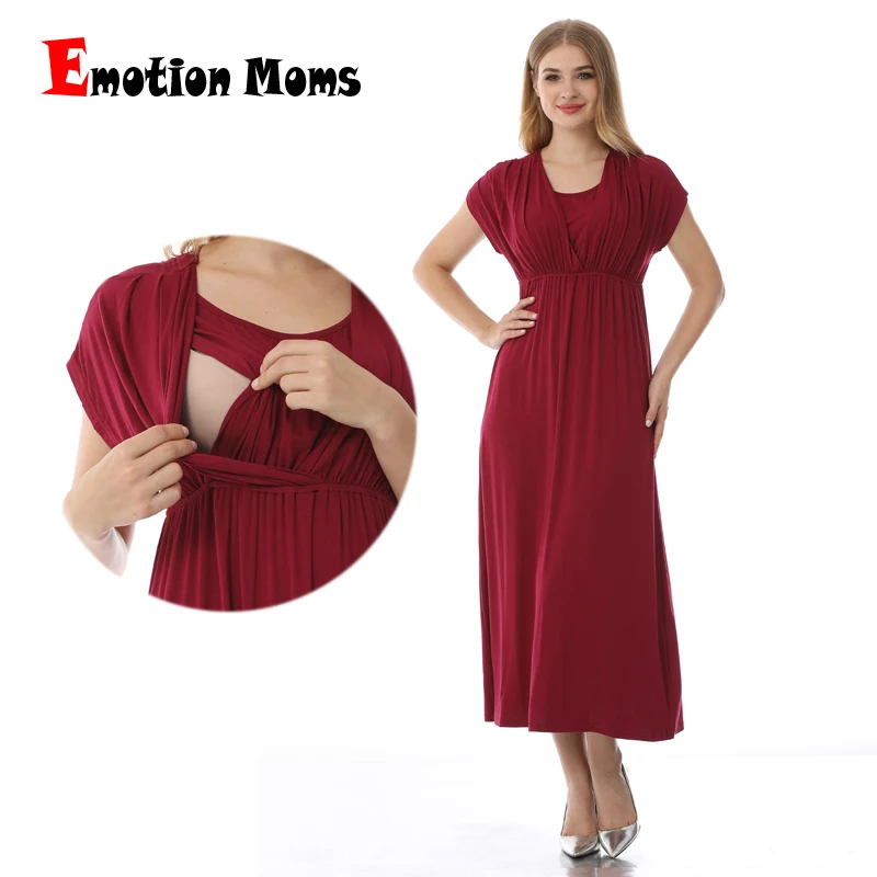 Emotion Moms летнее платье для беременных Платья грудного вскармливания женщин Одежда
