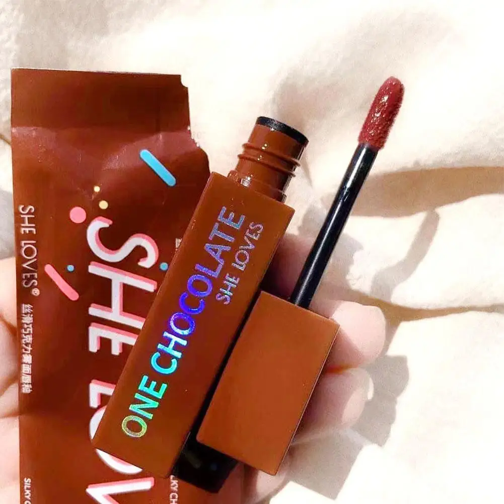 

Sheloves Chocolate Matte Lip Glass Spray Grease Matte Non-Fading Lipstick Waterproof Lip Set Non-Fade Sweet Lipstick Girl G N8U0