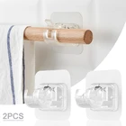 Самоклеящиеся подвесные кронштейны для занавесок, организованные рандомные крючки для полотенец в ванной комнате, рельсовый зажим с фиксированным зажимом