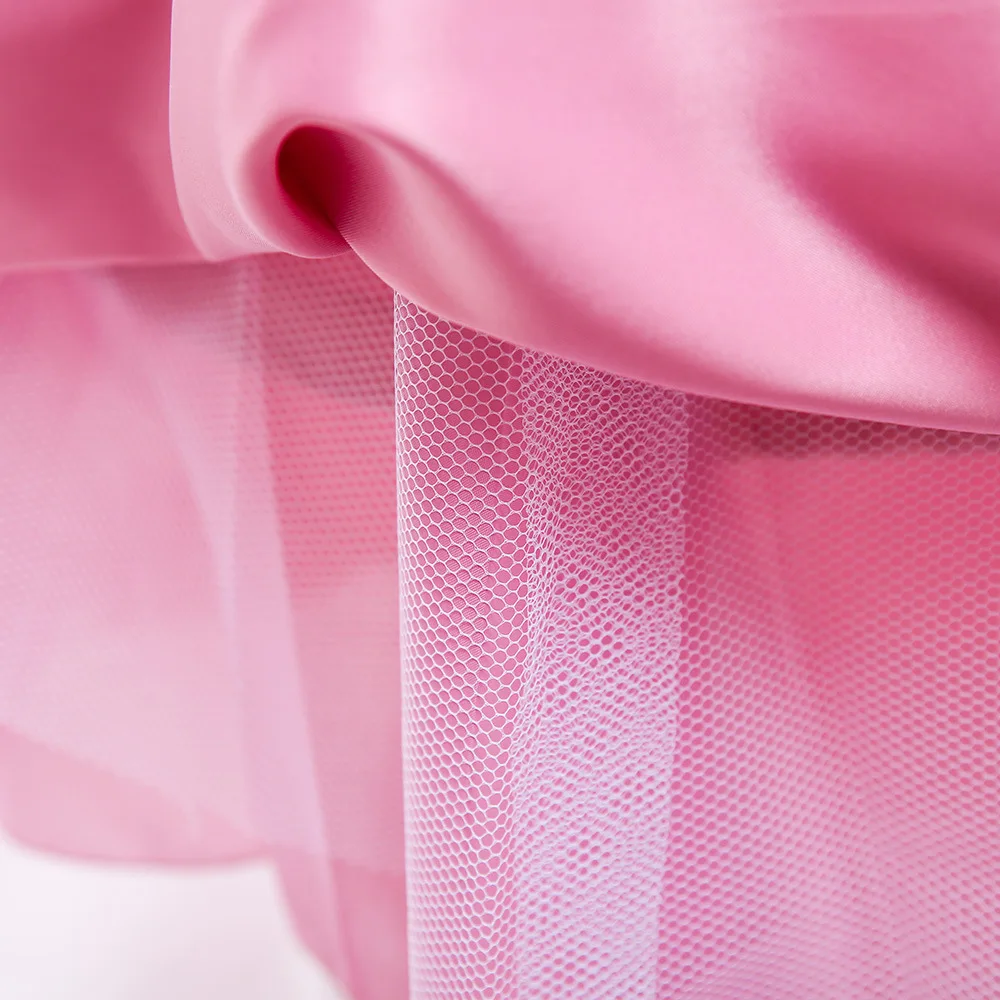 

Children Formal Evening Elegant Dresses Long Cupcake Tulle Mesh Long Sleeve Designer Prom Party Dress for Girls