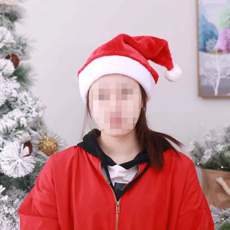 2019 Детские Рождественские шапки бархатные Санта Клауса рождественский подарок