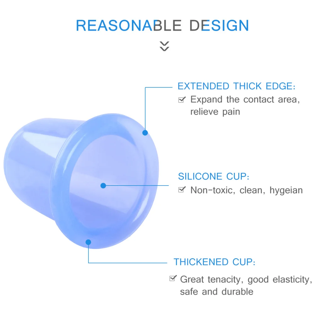 

ETEREAUTY Silicone Body Cups Set Body Therapy Massaging Tools (3pcs Cups & 1pc Cleaning Cloth)