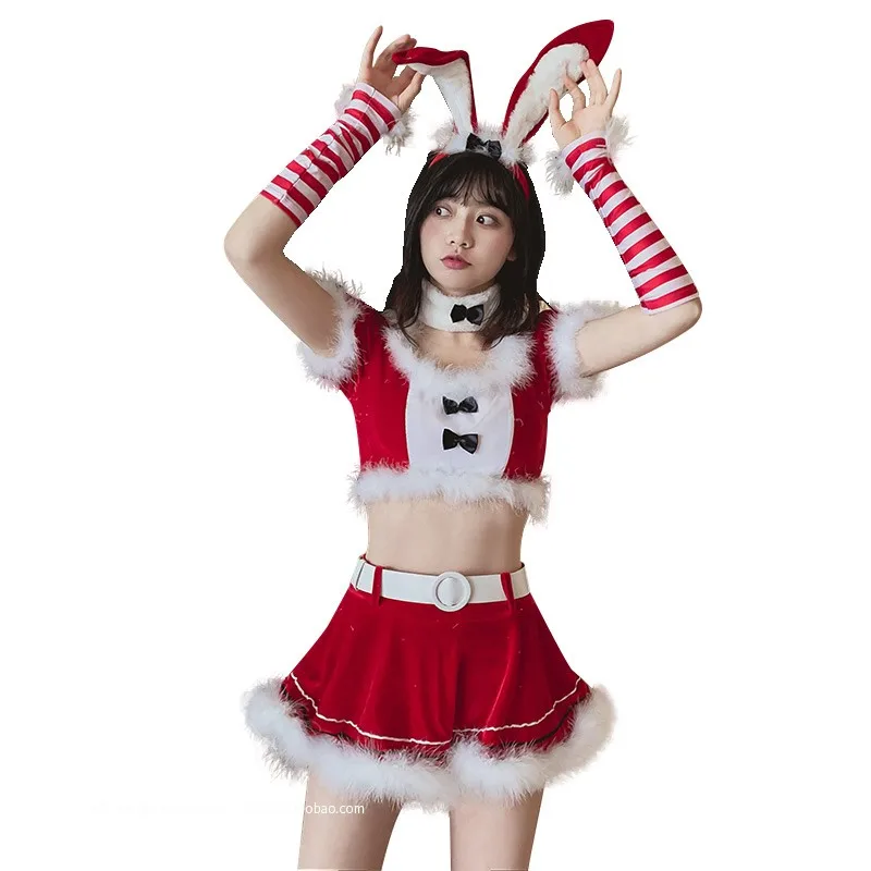 

Merry Christmas Prop Cosplay Costumes Sexy Bunny Girl Festival Uniform Suit Female Halloween/Christmas/Black Friday Role Play