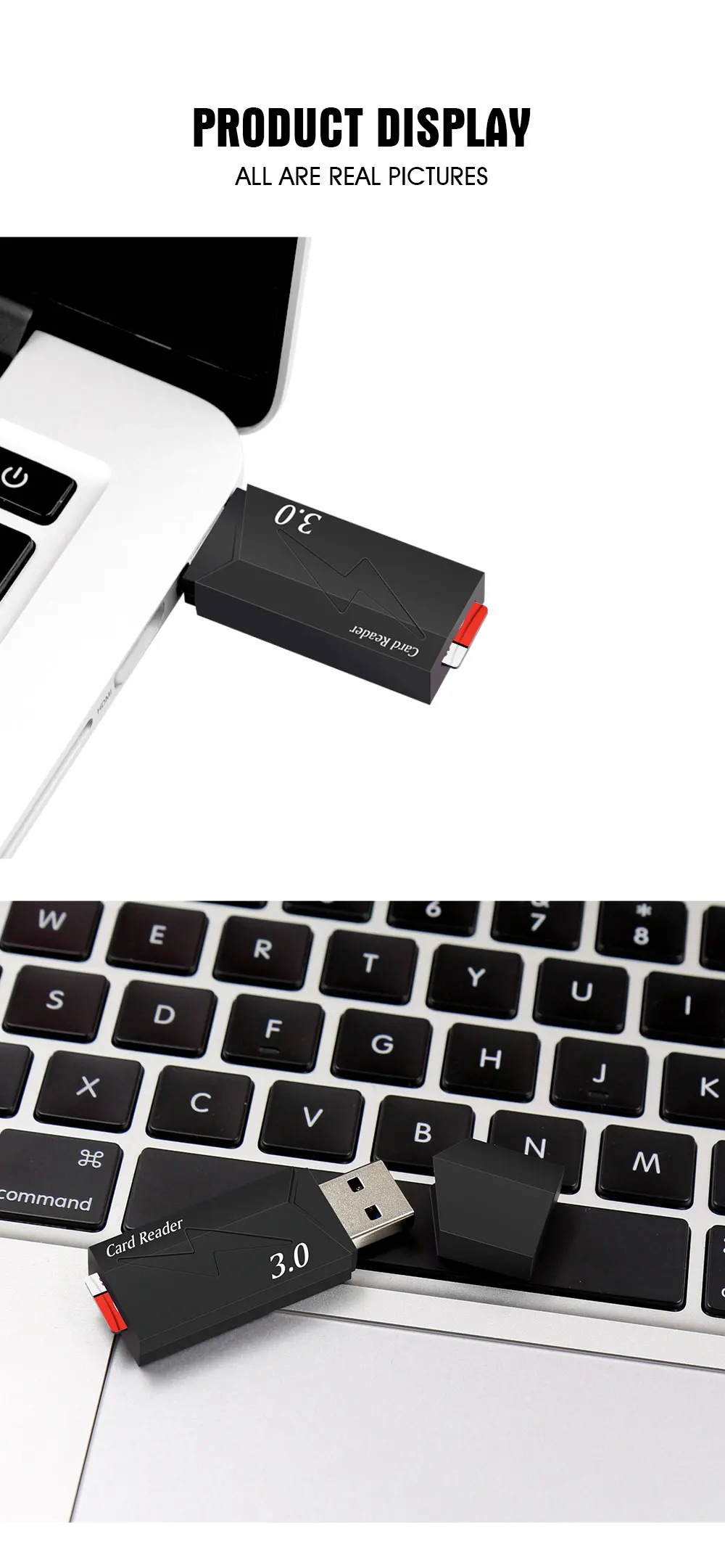 Крутой черный usb 3,0 мульти смарт-считыватель карт памяти мини кардридер для microsd компьютера ноутбука