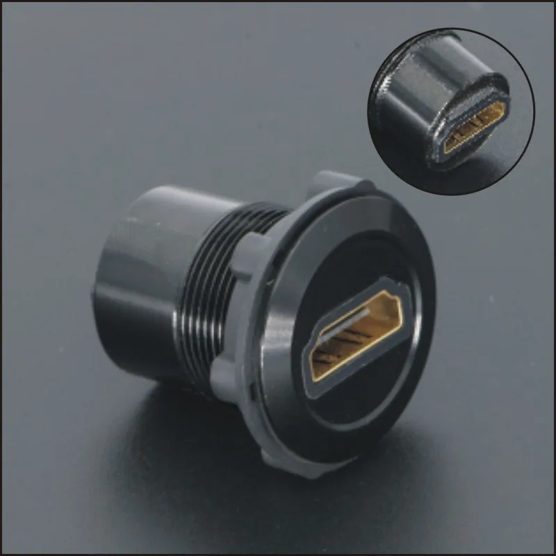 Металлический панельный разъем HDMI диаметр монтажа 22 мм|usb connector|usb female connectorusb |