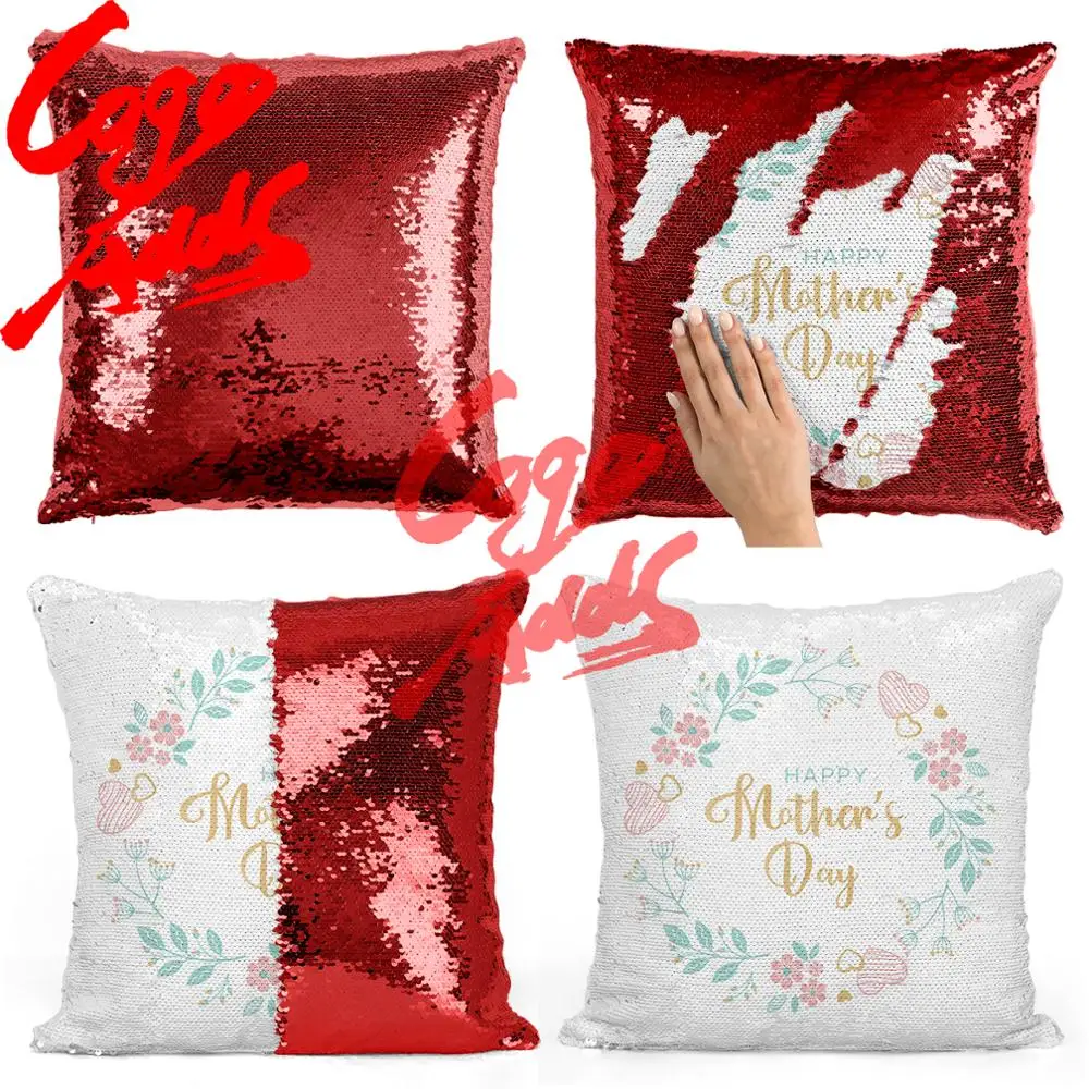 

HAPPY Mother's Day sequin pillow | sequin Pillowcase | Two color pillow | gift for her | gift for him | pillow | magic pillow