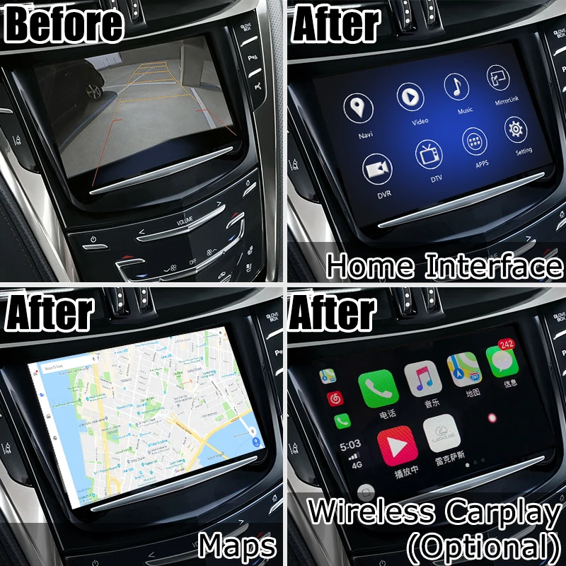Интерфейс Android / carplay для Cadillac CTS XTS XT5 GPS-навигация видеоинтерфейс mylink CUE intellilink system