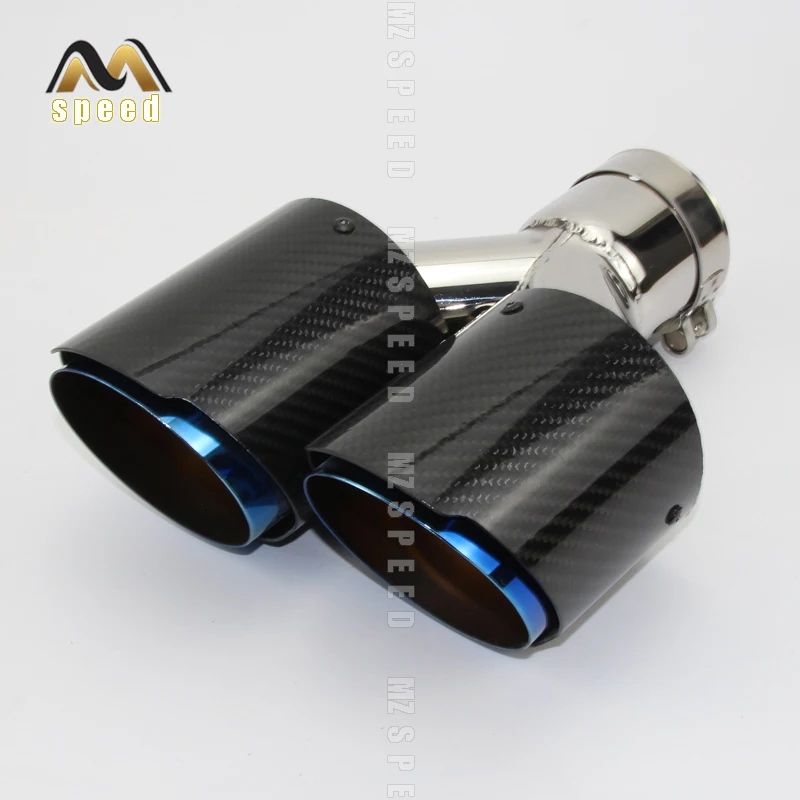 Автомобильные аксессуары 304 нержавеющая сталь синий и яркий углеродное волокно