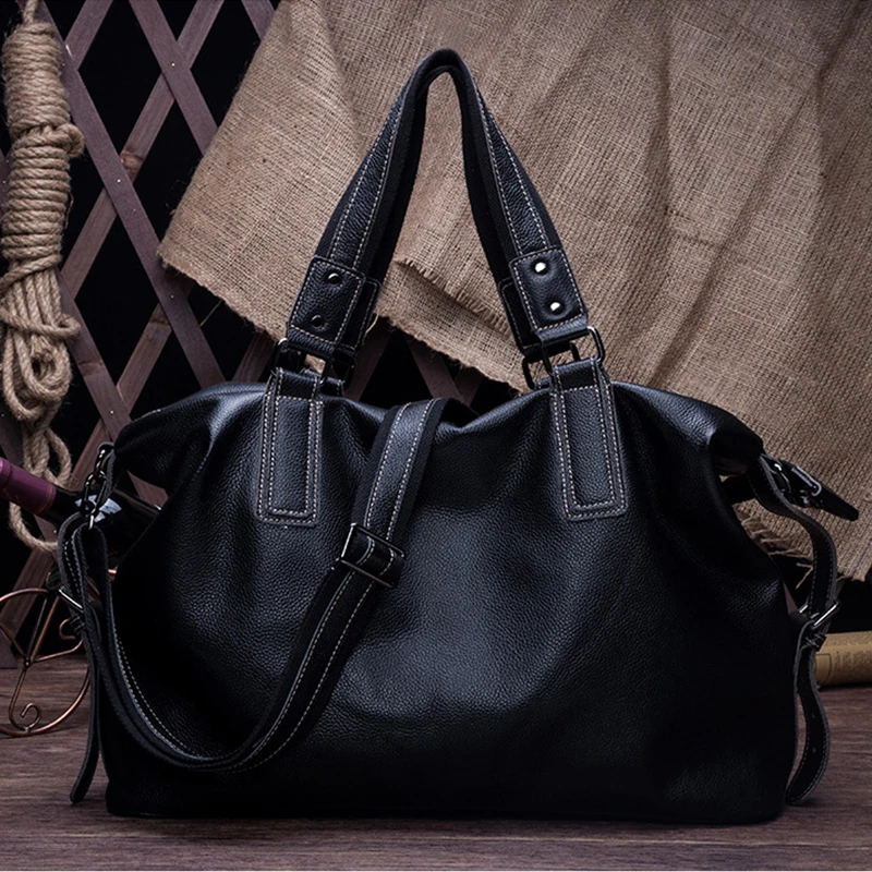 MAHEU High Quality Black Leather Handbags For Office Men Cow Commuter Bag Male Large Capacity Working Totes Shoulder | Багаж и сумки