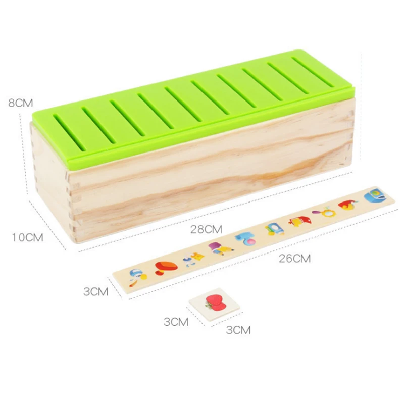 

Children's Wooden Montessori Toys Shape Matching Classification Box Digital Fruit Pattern Classification Educational Toys Gift