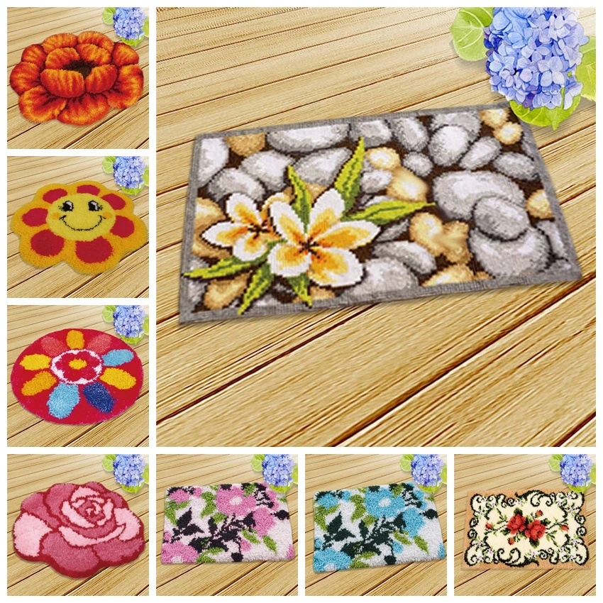 Цветение цветок защёлки Наборы Ковер Набор для вышивания рукоделие Вязание