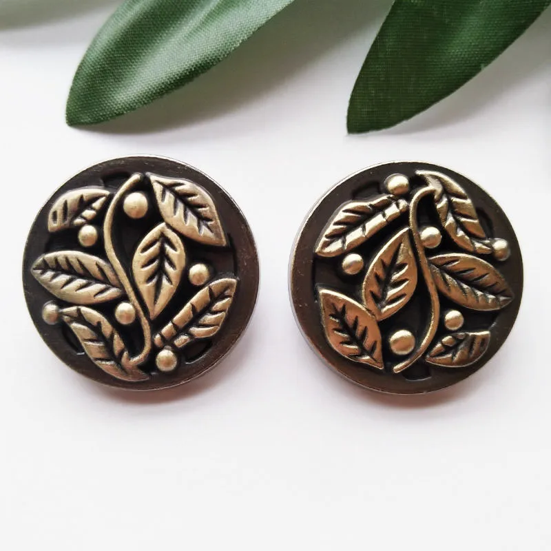 10 шт. антикварные латунные металлические пуговицы для шитья на одно отверстие