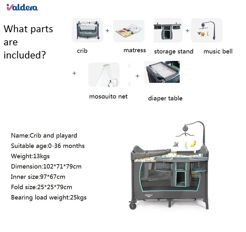 

valdera boon foldable light weight baby bed/baby crib/easy carry/foldable bed/bassinet for newborn baby