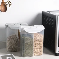 1300ml large capacity 2 grids food grade grain sealed jar kitchen transparency dried fruit snack storage household accessories