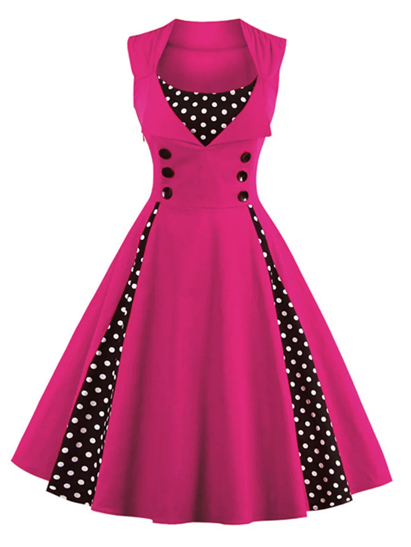 

2020 Hot Selling Women's stitchin Clothing Big swing Retro Autumn Dress