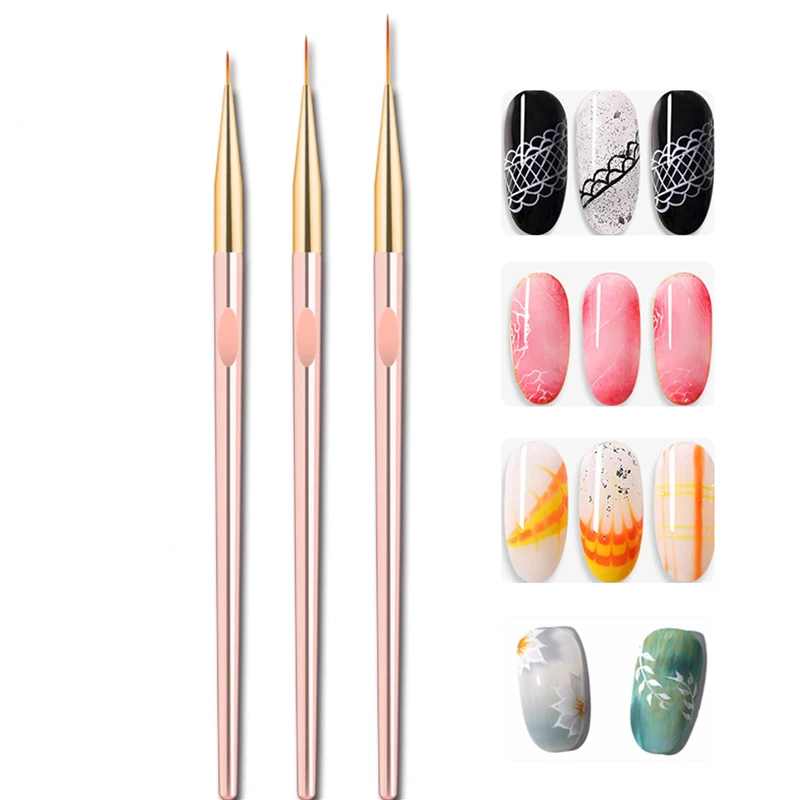 1/3 предмета в комплекте розы и золотая линия малярные кисти кисть для ногтей