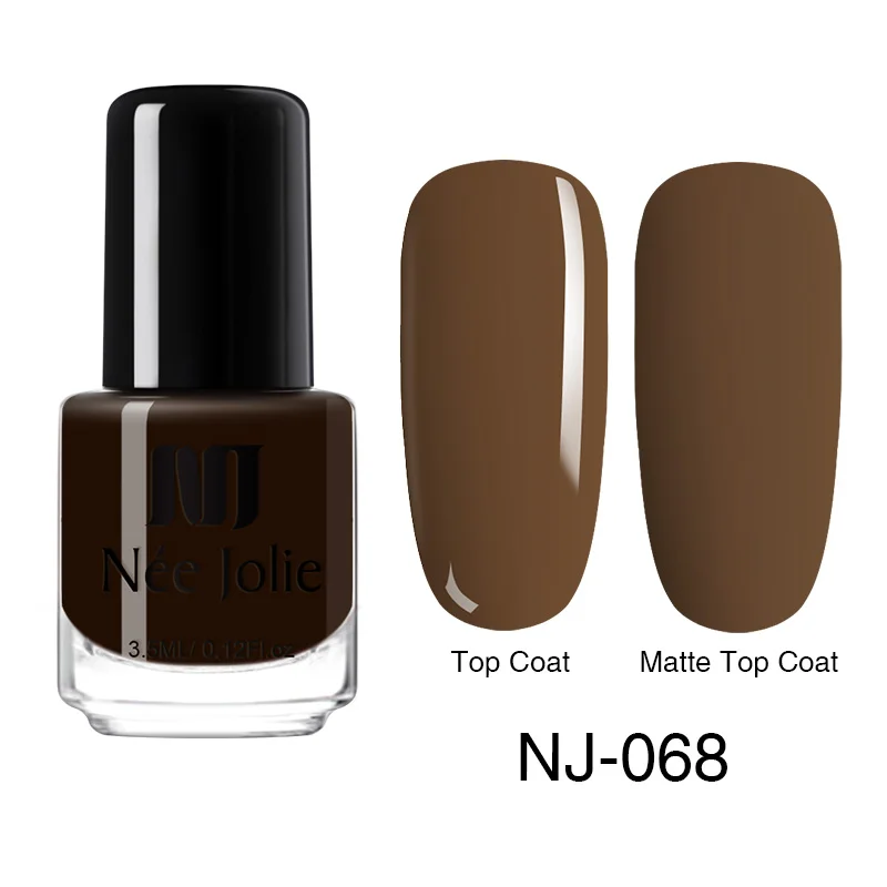 3.5ml NJ-068 Матовый лак для ногтей NEE JOLIE Effetc, черный чистый цвет, розовый лак для ногтей, масляной лак, лак для ногтей, лак для ногтей - Цвет: 3.5ml NJ-068