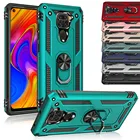 Защитный противоударный чехол для телефона Xiaomi Redmi Note 9 9s Pro Max, анти-осенний держатель для кольца на палец, магнитный чехол с подставкой