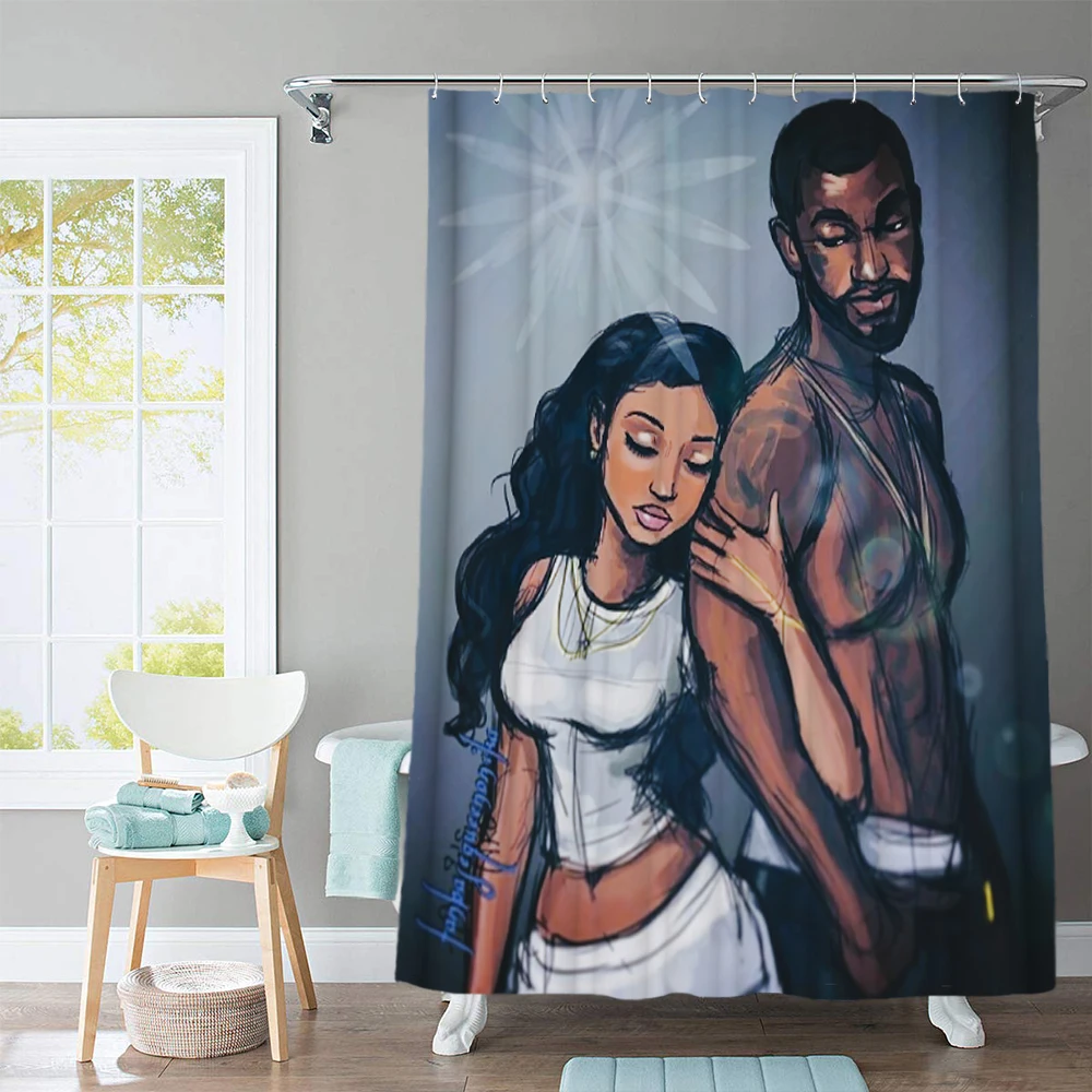 Прочная тканевая шторка для душа мужчин и женщин занавеска ванной в