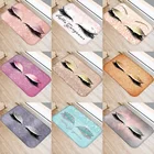 Коврик для кухонной и входной двери с принтом ресниц 40*60 см, бархатный ковер кораллового цвета, резиновый коврик для дома, нескользящий коврик 48022-2