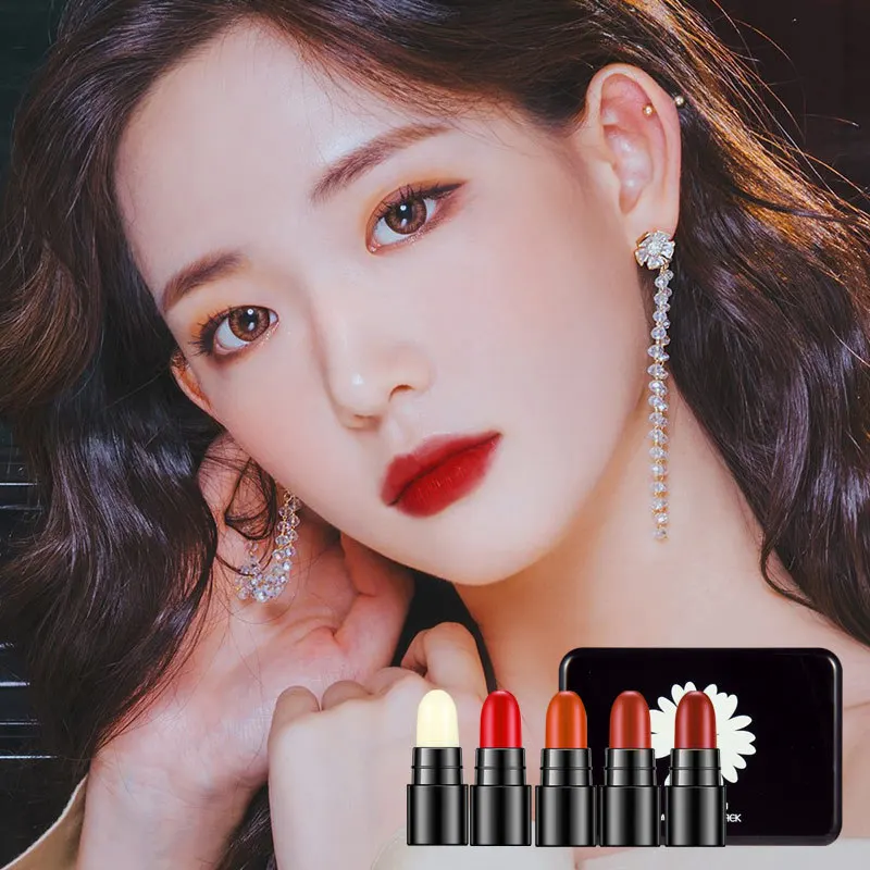 Набор Помады-маргариток Hengfang 5 шт./кор. матовая Бархатная мини-помада длительного