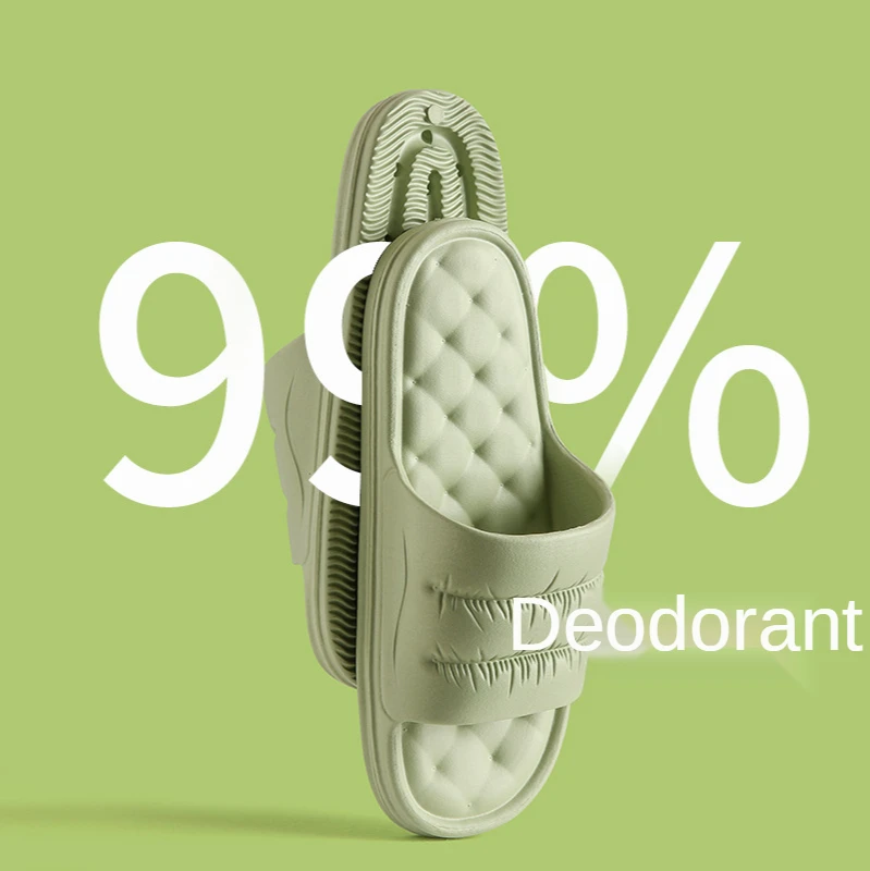 

Summer Home Slippers Ladies Thick-soled Indoor Home Beach Bathroom Bath Quiet Sandals Men