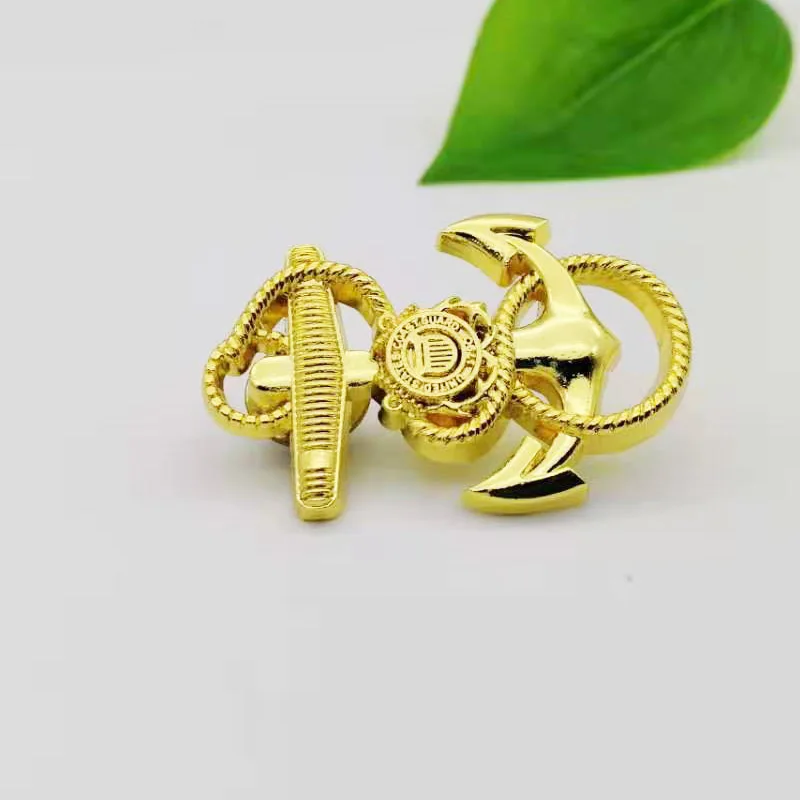 Gold США темно-синий металлический значок esmalte булавки воротник мужской костюм аксессуары ретро роскошный воротник брошь на воротник - Окраска металла: Gold
