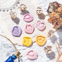 3d embossed wax seal stamp fruits strawberry banana grape sealing stamp head cards envelopes wedding invitations scrapbooking