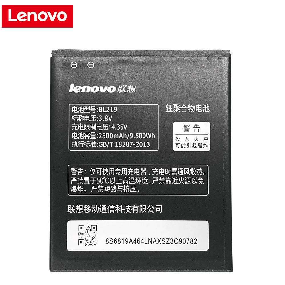 Оригинальный аккумулятор Lenovo BL219 для A880 A889 A890E A768T A916 S810T S856 Batterie Bateria Batterij Accumulator 2500mAh.