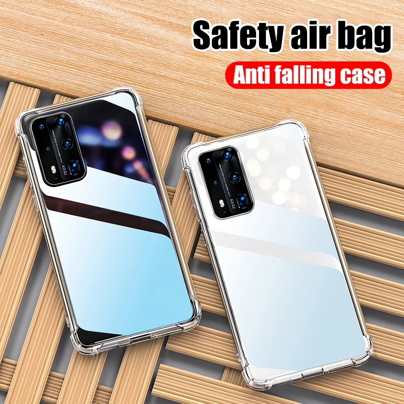 

Luxury Shockproof Silicone Phone Case For Huawei P30 P20 Lite P10 P40 Mate 20 30 Pro P Smart Z 2019 Case Transparent Back Cover