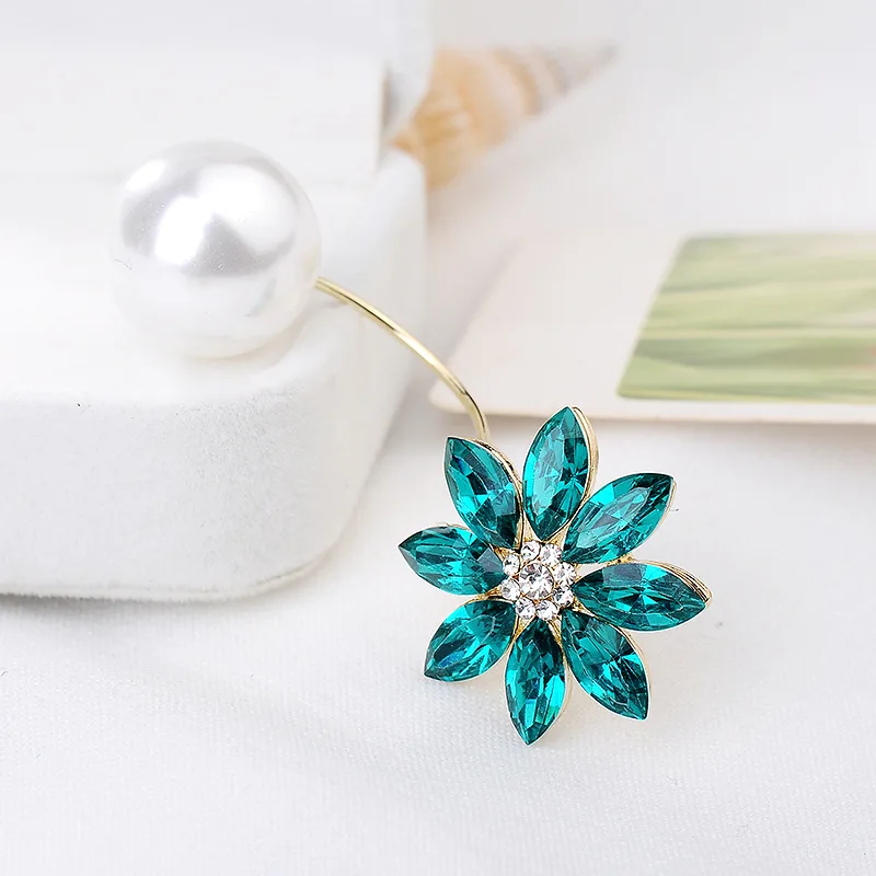 Корейский высококачественный кристаллический защитный булавка на воротник для